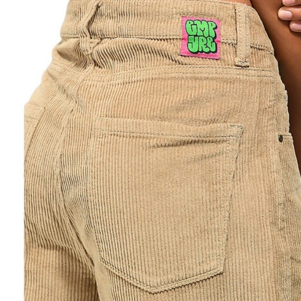 Empyre Tori Green Khaki Corduroy Skate Pants Size 0 - Picture 3 of 13